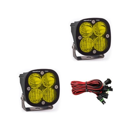 Baja Designs LED Light Pods Amber Lens Driving Combo Pattern Pair Squadron Pro Series 497813